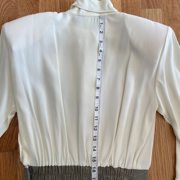 Vtg 90s Dawn Joy Floral Lace Vest Dress Set Sage Green Cream Size 6 Cottagecore - Picture 15 of 16